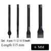 4Pcs Leather Punch Set Sewing Stitching Chisel 1 2 4 6 Prong Hole Punch Tool DIY Leathercraft Kit