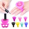 Silicone Nail Polish Bottle Holder Stand for Hands-Free Use Nail Art Tool with Flexible Grip and Stable Base for Manicure Application