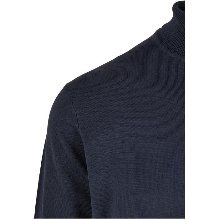 Pull Col Roulé - Urban Classics - Bleu Marine - Viscose Et Nylon - Coupe Ajustée - Confort Optimal