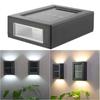 Luce solare da parete 30W 4 Pezzi per Esterno UP e Down 2 LED Lampade Solari Impermeabili Luci Solari per Recinzione per Casa Giardino Portico Balcone