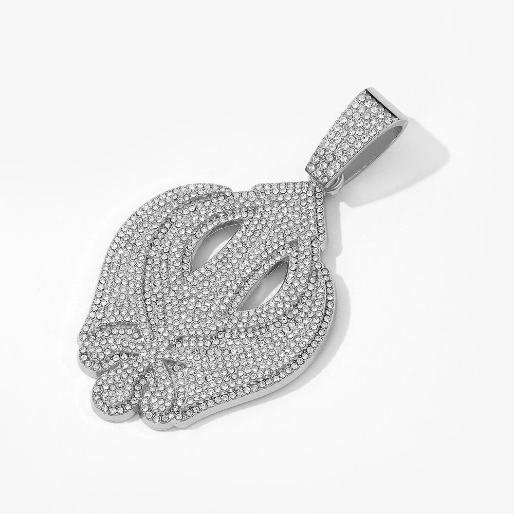 Personalized Hip-Hop Men S Jewelry Trendy Brand Oblock English Letter Pendant Full Of Diamonds Cuban Chain Necklace
