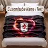 FC Twente Printed Flannel Blanket Custom Name Text Soft Warm Throw For Bedroom Holiday Gift