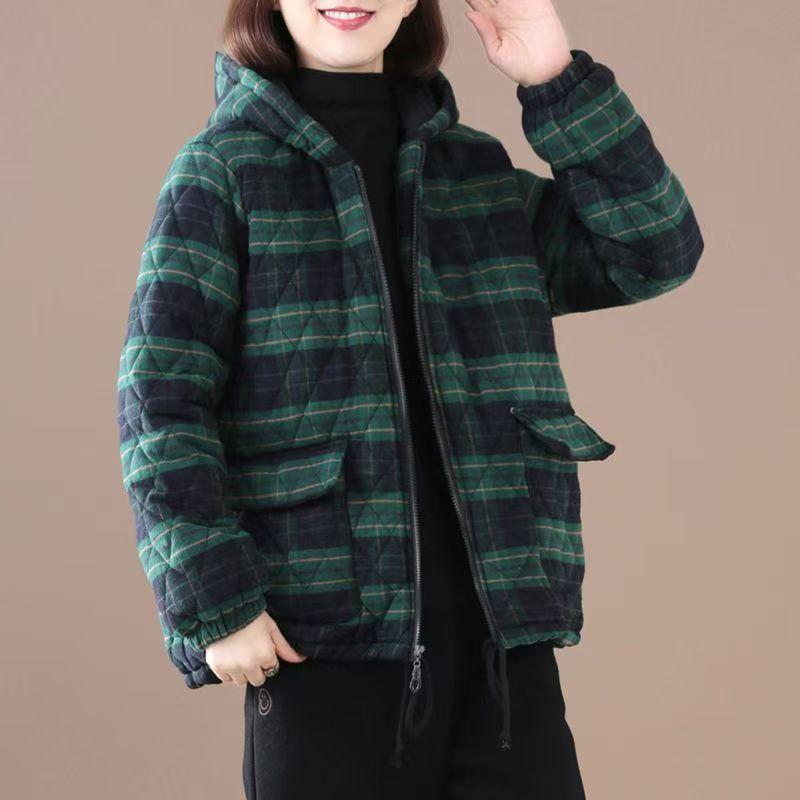 Coat for Women Fleece Thickened Plush Winter Double Layer Windbreaker Oversize Casual Hooded Jacket
