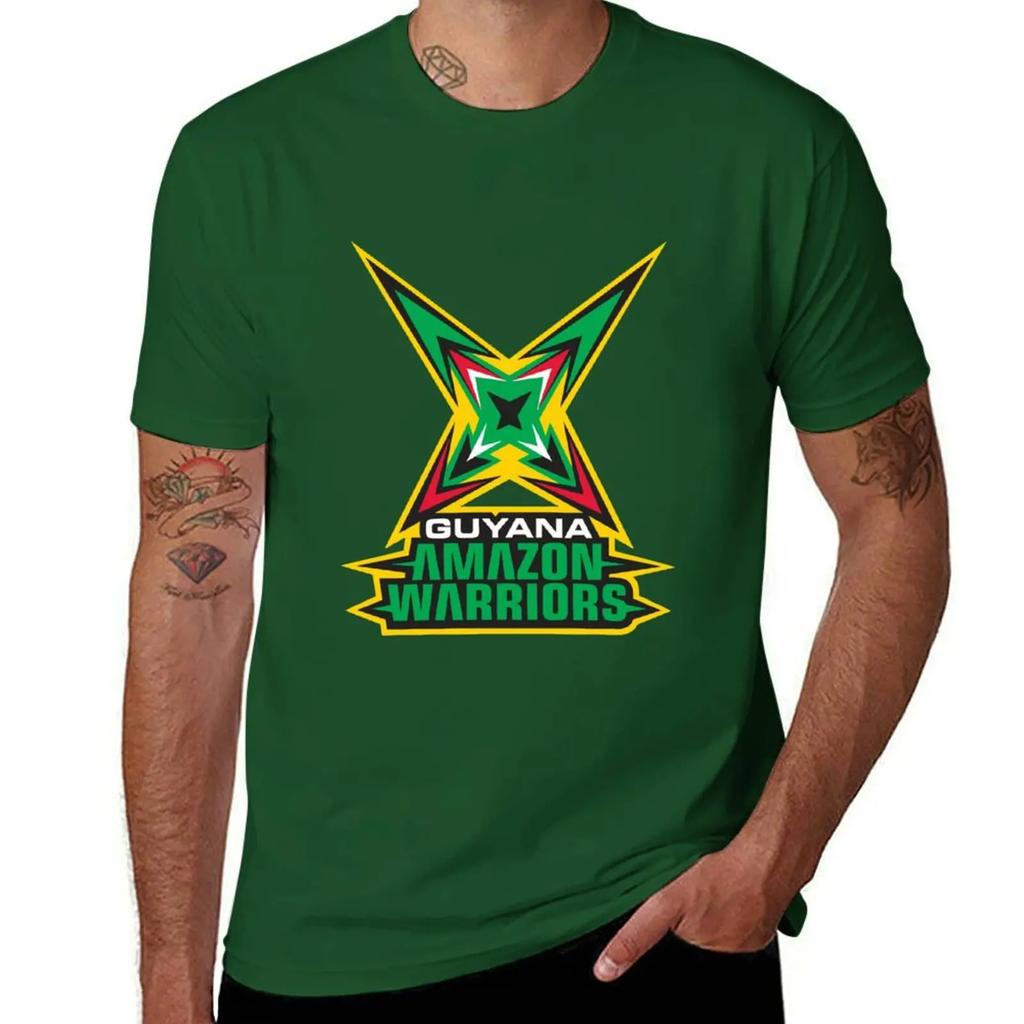 Guyana Amazon Warriors T-Shirt Blacks Blanks Anime T Shirts Cute Tops Shirts Graphic Tee Men