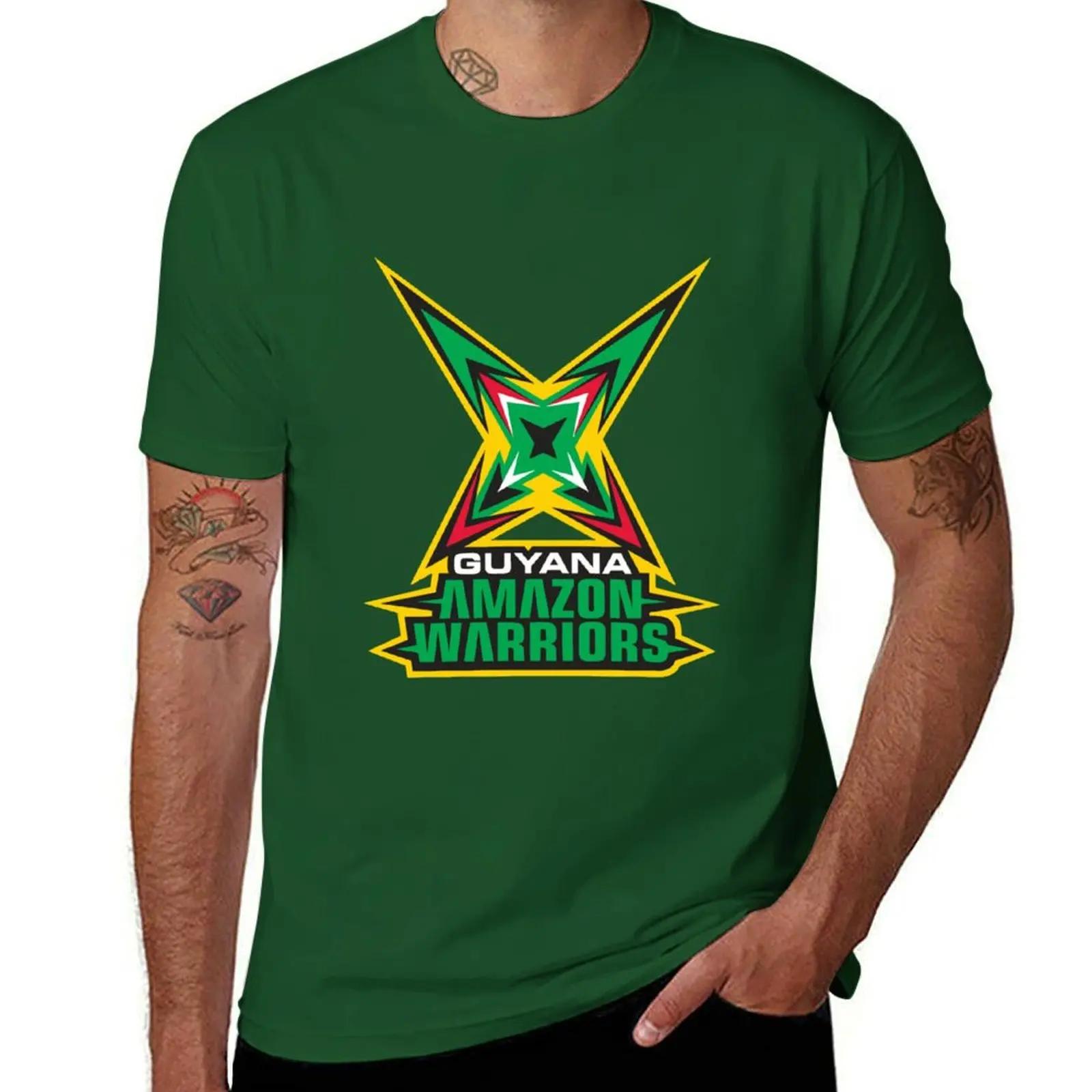 Футболка Guyana Amazon Warriors черные однотонные футболки аниме милые топы рубашки футболка с принтом мужские 4XL