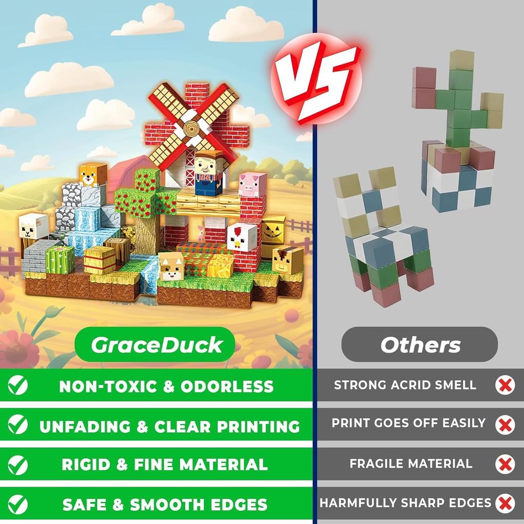 Magnetic Block Building Block Windmill Tribe Building Toy