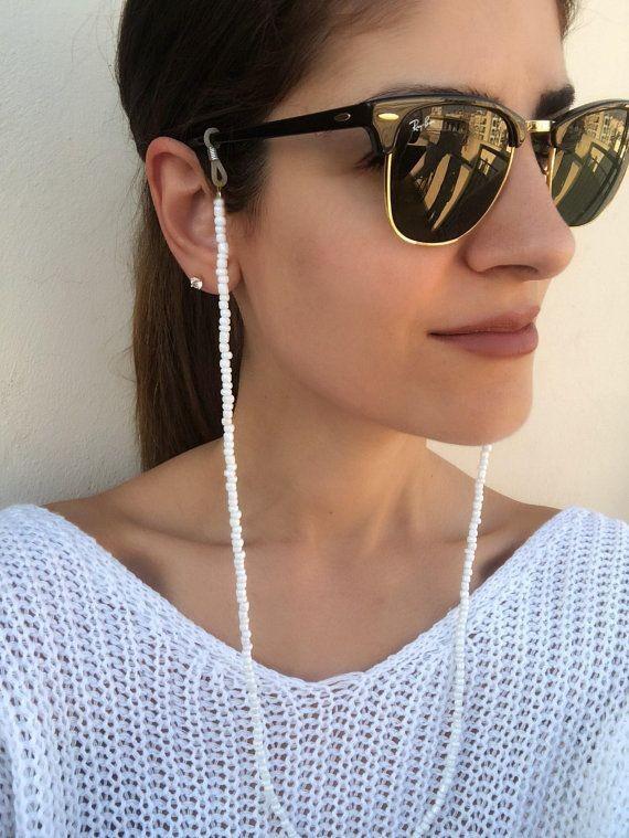 Bohemia Bead Chain For Glasses Women White Bead Glasses Chain Lanyard Fashion Strap Cords Sunglasses Accessories Women Jewely