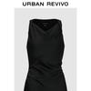 UR Elegant Drape Neck Pleated Waist Dress