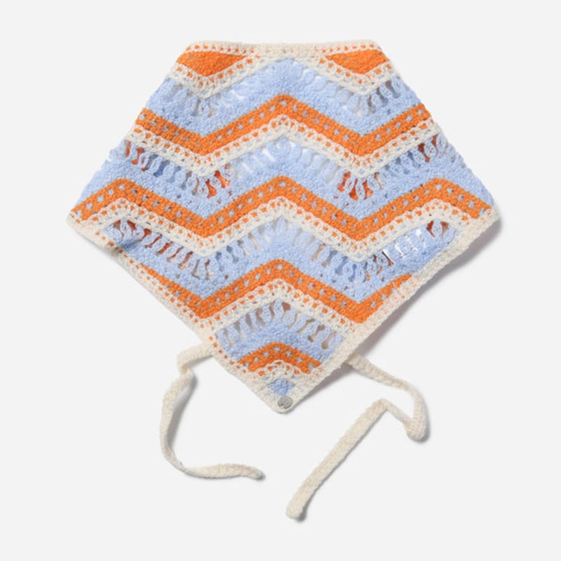 Thursday Island Striped Knit Triangle Scarf_T252MSF137W