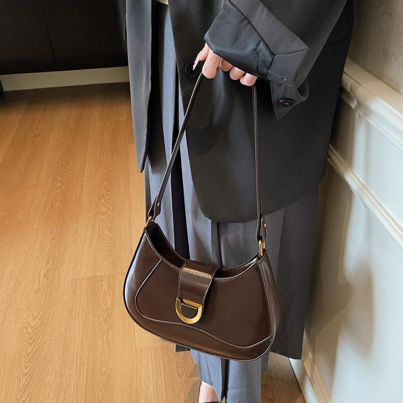 Podzimní nová taška přes rameno crossbody módní jednoduchá podpažní taška nová dámská nová taška ve tvaru půlměsíce dámská taška