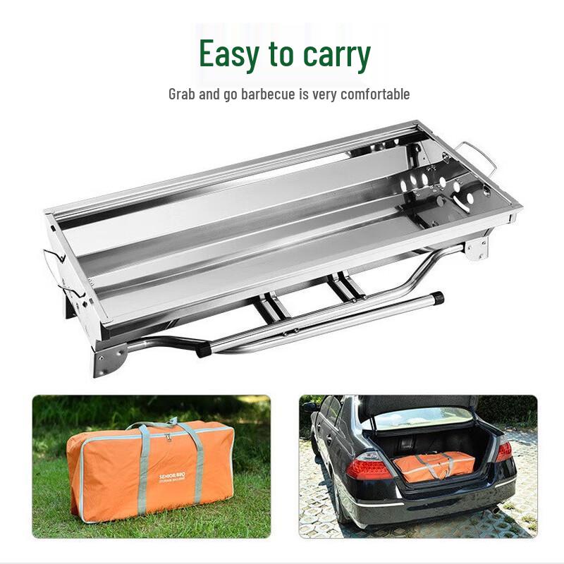 Portable Stainless Steel Folding Charcoal BBQ Grill