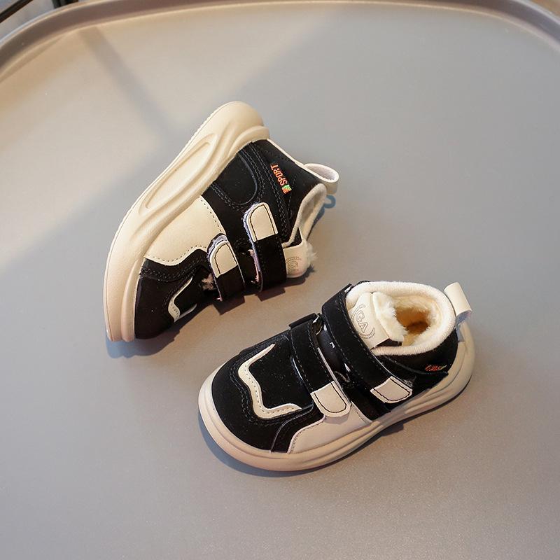 Winter-Baumwollschuhe für Jungen mit Samtfutter - Frostsichere Schneestiefel für kleine und mittelgroße Kinder