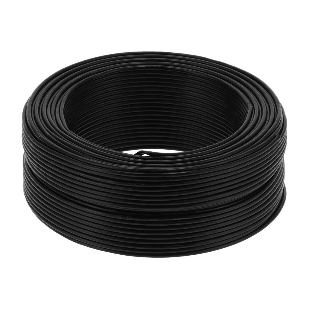Copper PVC Insulated Cable 19‑Core Electrical Wire BVR‑1x2.5 100meter Black AC450V