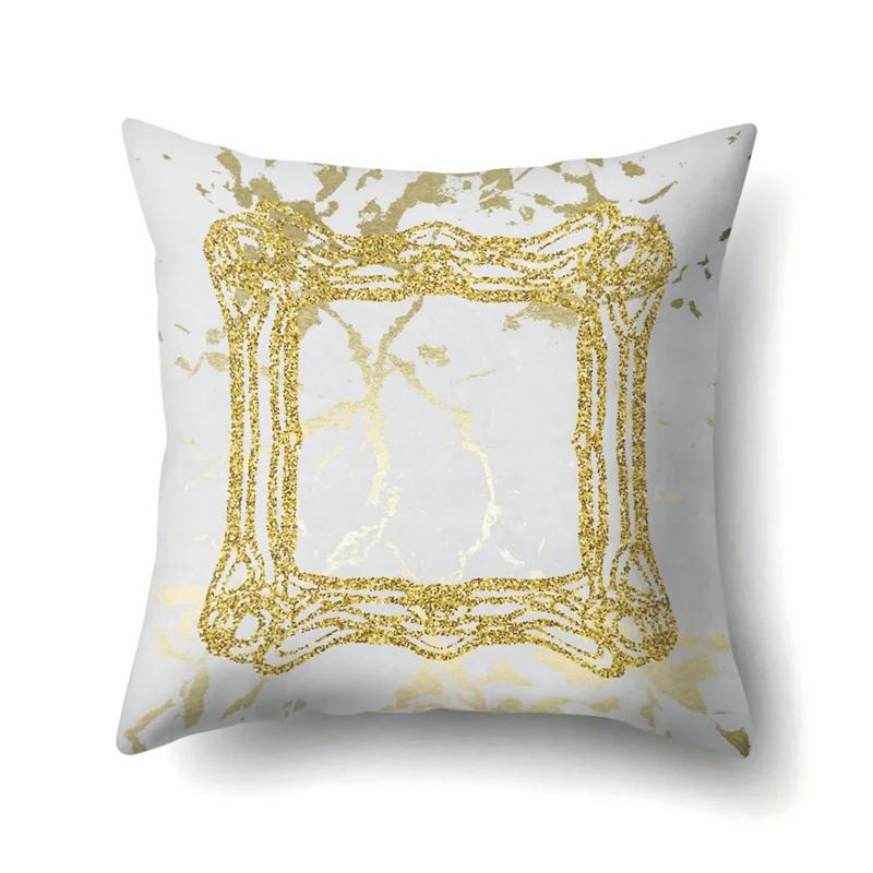 45x45cm Geometric Stripe Pillowcase Simple Marble Patchwork Cushion Cover Art Linear  Sofa Office Seat Home Decor