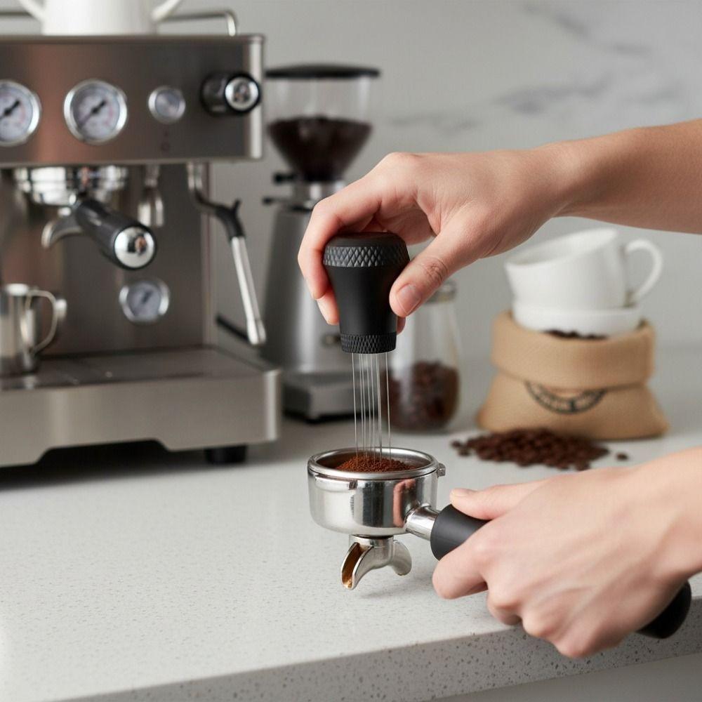 Non-slip Handle Coffee Stirrer Magnetic Coffee Powder Mixing Needle Coffee Tamper