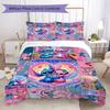 Stitch Cartoon Prints bedding, duvet cover and pillowcases, birthday gift (1 duvet cover + 2 pillowcases, pillow insert not included)JM017