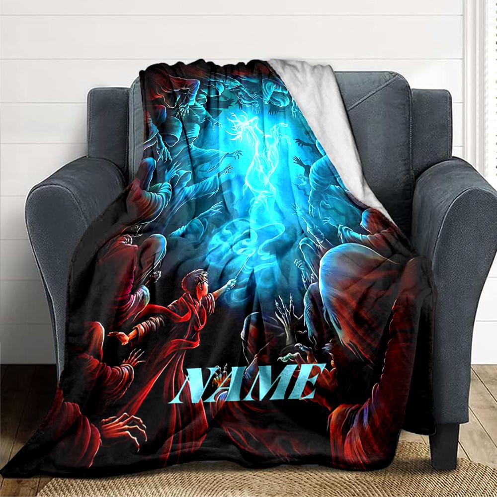 Custom Name Harry Potter Adventure blanket for Couch & Bed, Plush Cozy Fuzzy Blanket Super Soft & Warm Blankets for Fall and Winter. 090894
