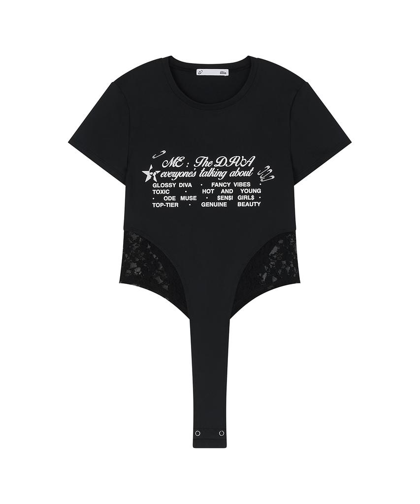 ILLIO Black Diva Lace Bodysuit