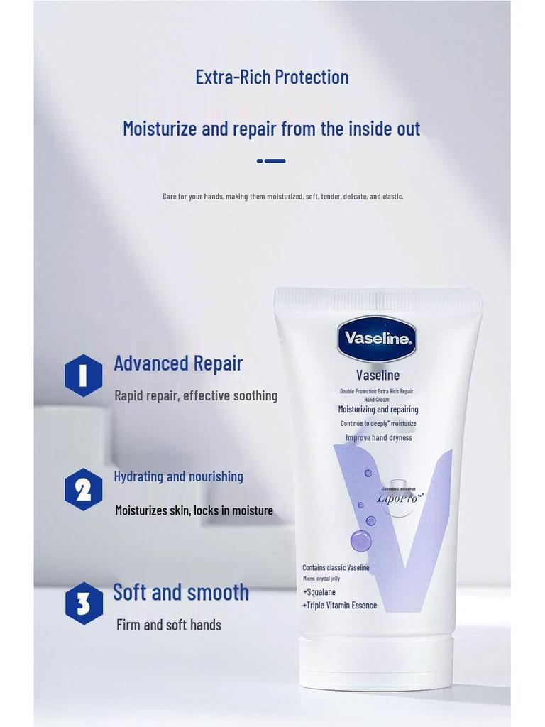 Vaseline Autumn/Winter Hand Cream with Niacinamide - Moisturizing, Nourishing, Brightening & Anti-Cracking Nail Care.