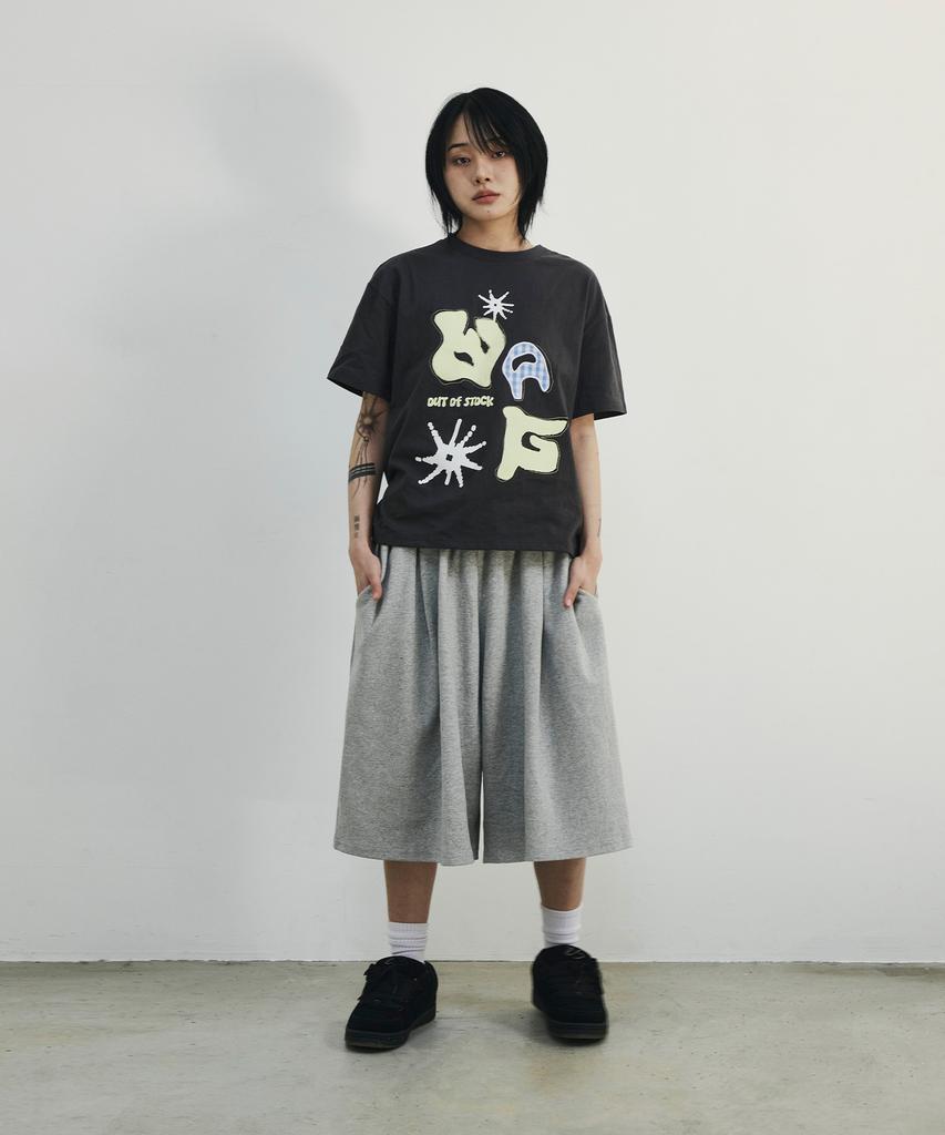 SCALLYWAG White Camo Star Bermuda Sweat Shorts [Grey]