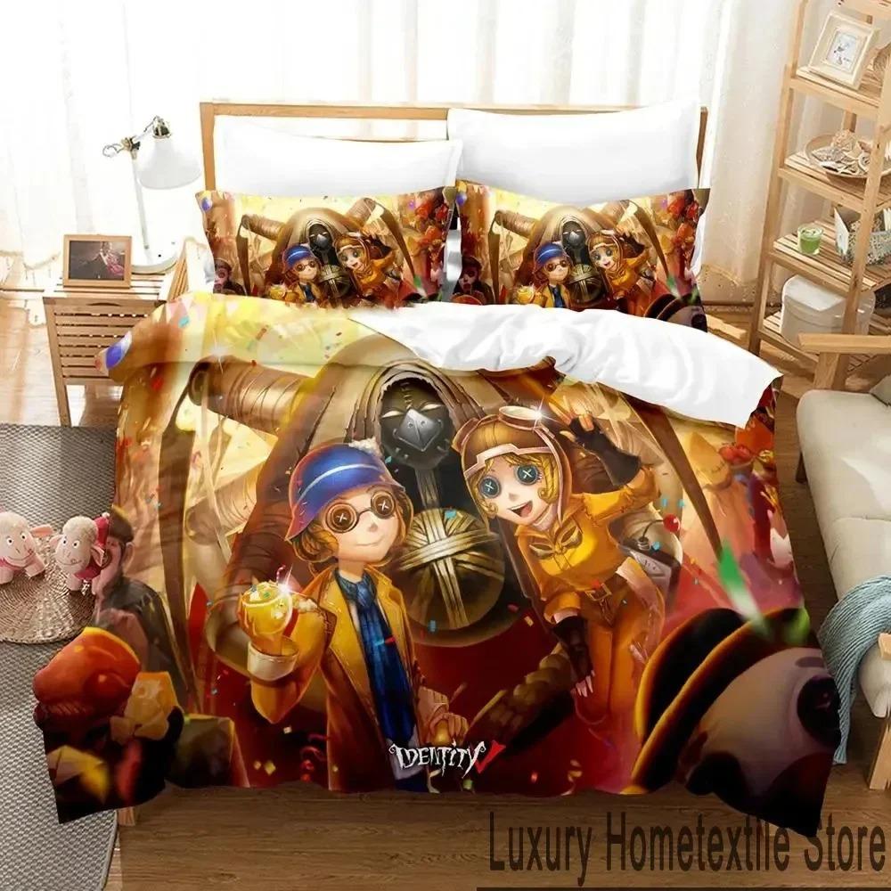 Game Identity V Anime Sleep Bedding Collection Boys Girls Twin Size Queen Dimension King Size Size Bedspread Cover Pillowcase Bed boys Adult Household