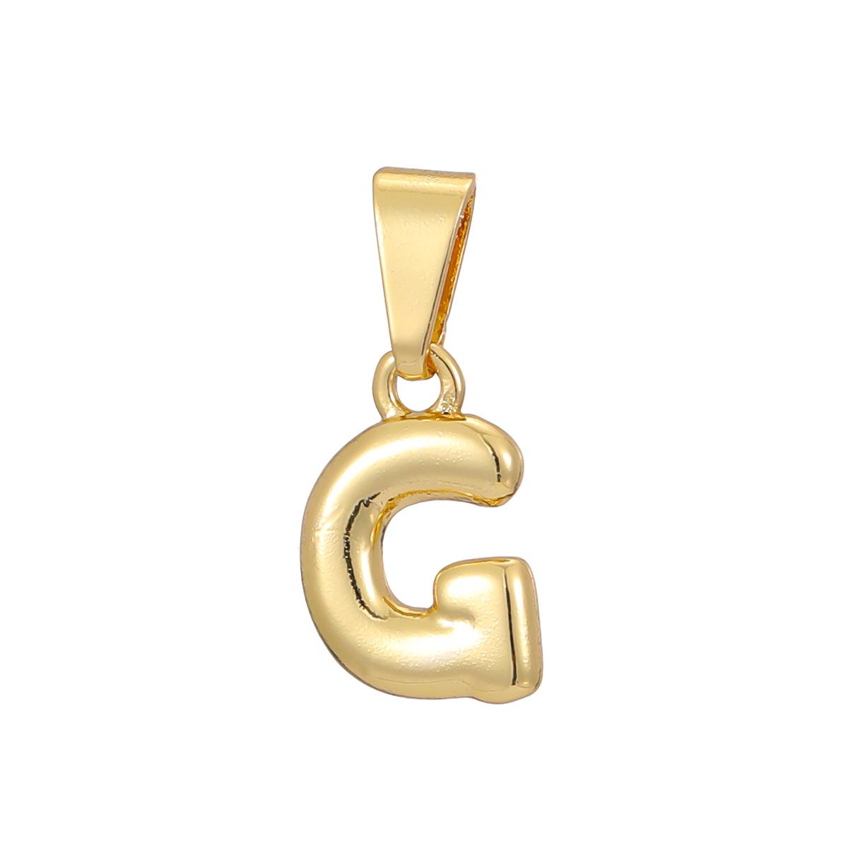 Brass Gold-Plated Letter Pendant - DIY Personalized 26-Letter Necklace One Size