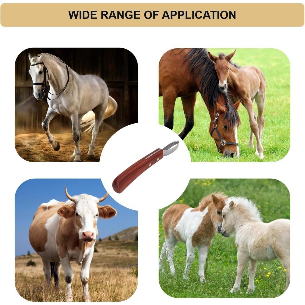 Stainless Steel Horse Hoof Trimmer Shears with Rubber Wood Handle Cattle Hoof Cutter Multipurpose for Animal Care