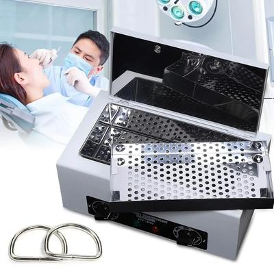 300W Heat Sterilizer 1.5L Mini Dry Heat Sterilizer Cabinet High Temperature Cleaning Box with Timer for Nail Spa Pedicure Tools
