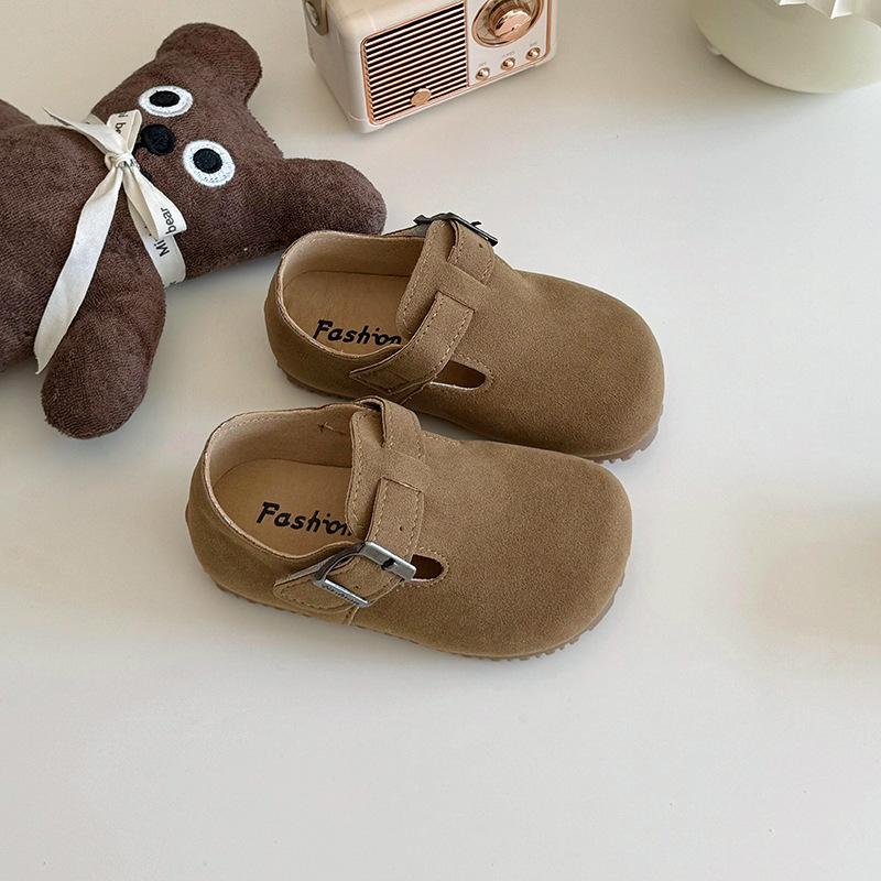 New Children's Shoes - Girls' Leather Shoes, Boys' Retro Beanie Shoes, Single Shoes