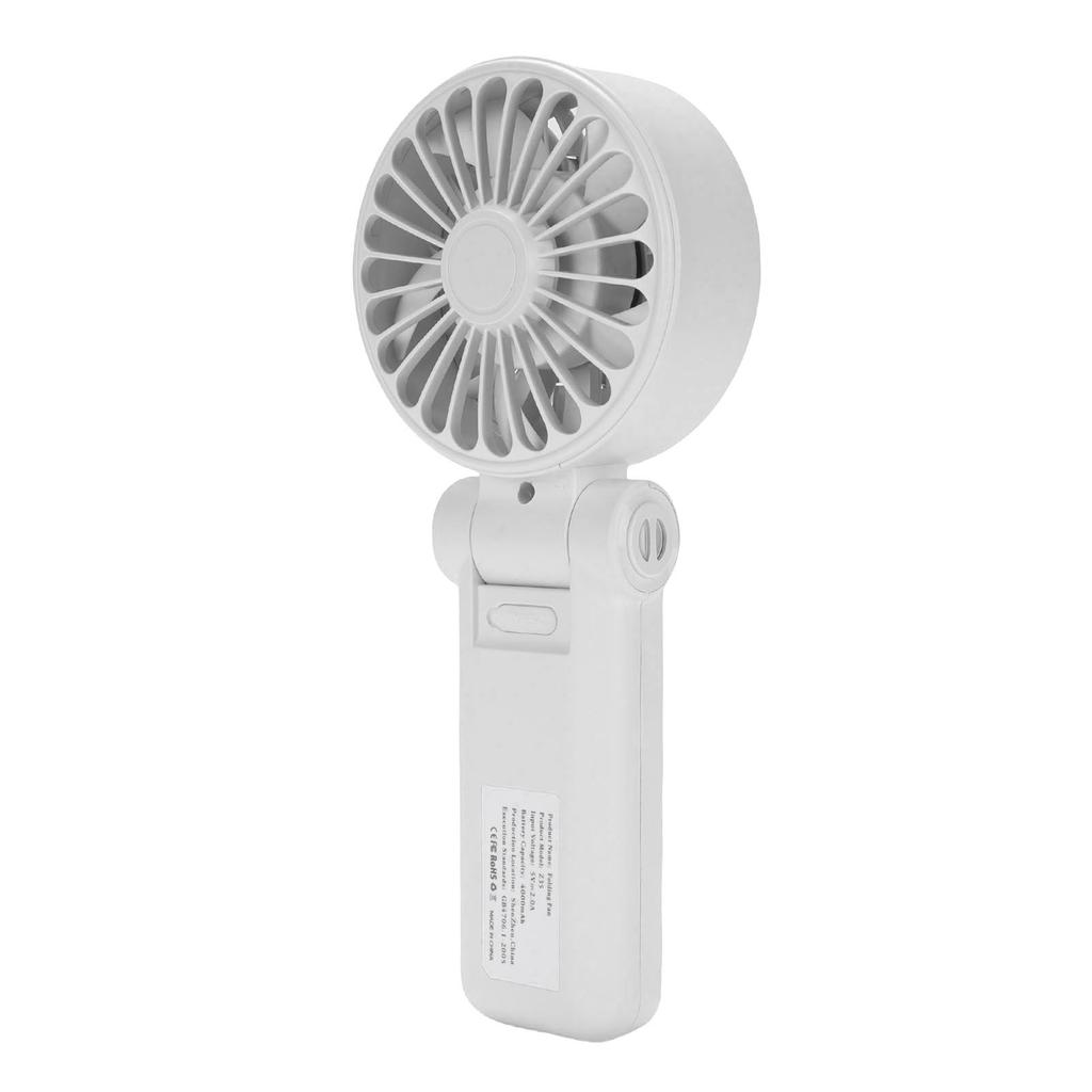 Foldable Handheld Fan 5 Speed Digital Display Quiet   Lasting Running   Fan with Lanyard for Daily Use Outdoor