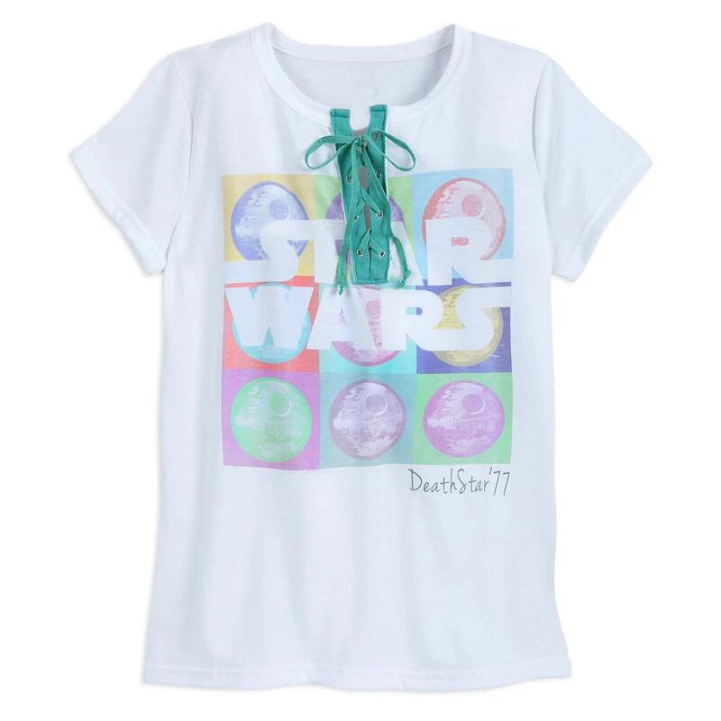 Disney Parks Star Wars Death Star Laced 77 Women s Tee shirt New 2XL
