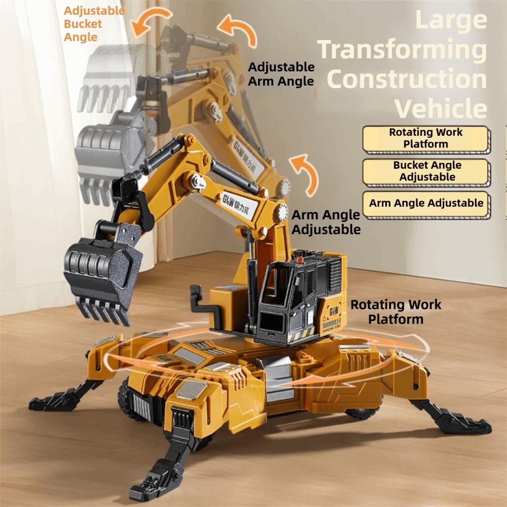 Zinc Zinc Alloy Material Transformable Engineering Vehicle Toys  Children Toy Gifts
