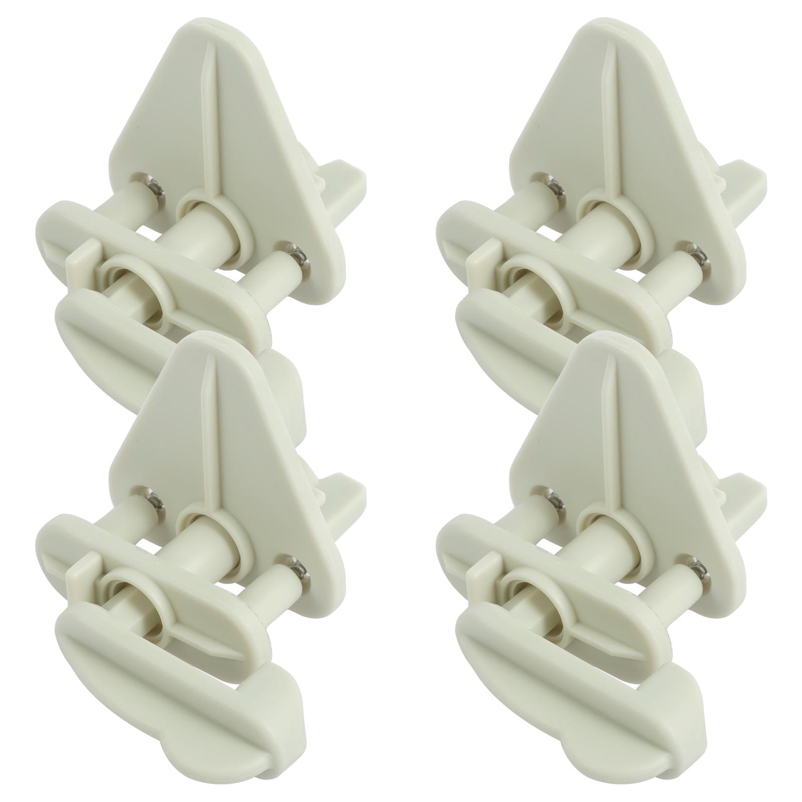 

4 шт. защелка для ворот понтонного катера, пластиковая морская защитная дверь, сменный комплект, прочная левая и правая защелка для ворот белый