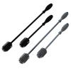 Silicone Bottle Brush With Long Handle For Baby Bottles, Sports Flasks And Glassware Cleaning Black