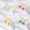 Elegant Geometric Alloy Asymmetrical Mushroom Earrings For Women In Colors Fashionable