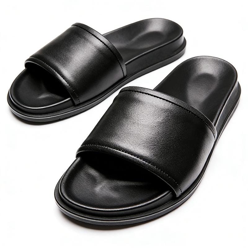 Pantoufles Douces Homme Chaussures d'Été d'Extérieur Plates Antidérapantes Semelle Épaisse Chaussures de Plage Vacances Confortables
