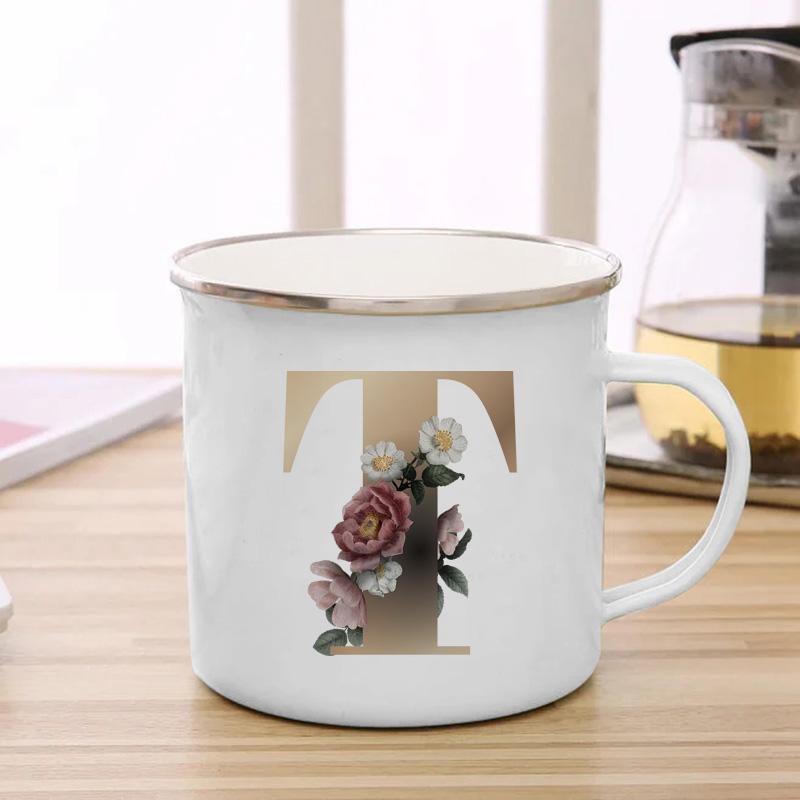 26 A To Z Initials Glod Letter Mugs Print Enamel Mug Coffee Cup Drinkware Personalized Gift Unusual Tea Cup Cupshe Custom Cups