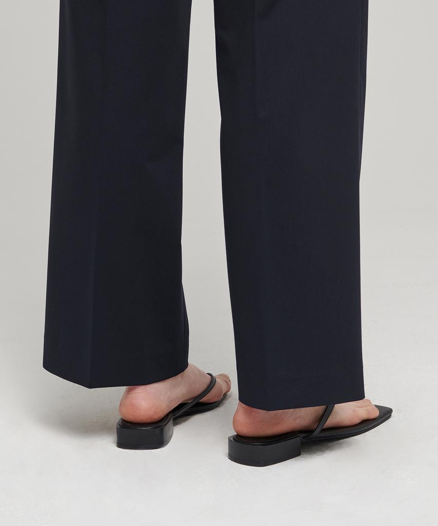 MUSINSA STANDARD WOMAN [Cooltandard] Women'S Straight Hidden Banding Slacks [Navy]