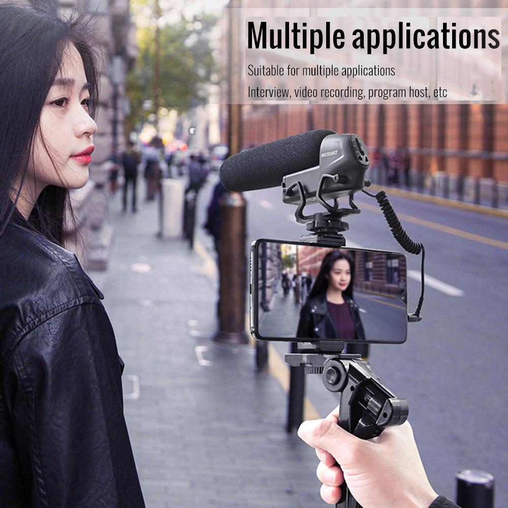 Camera Microphone Portable Low Cut Function Video Microphone for Recording  view
