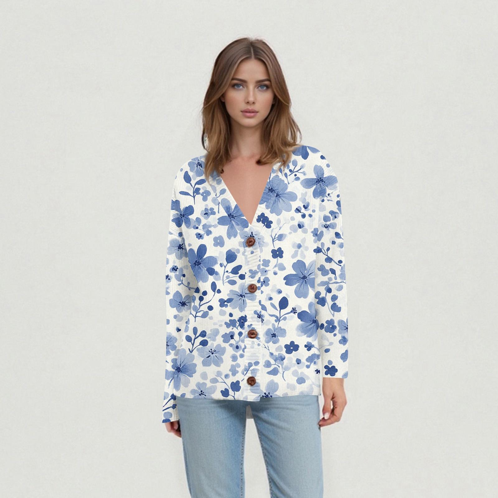 

Женские повседневные топы на каждый день Вязаный кардиган-жакет M