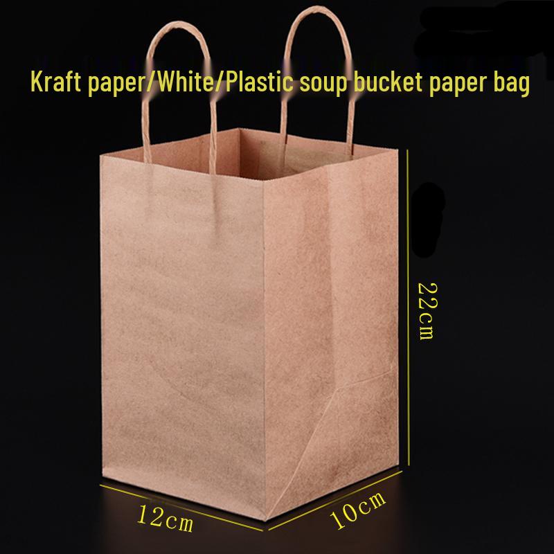 Saco de Papel Kraft Espesso de Grau Alimentício para Pão, Pastelaria, Almoço e Takeaway