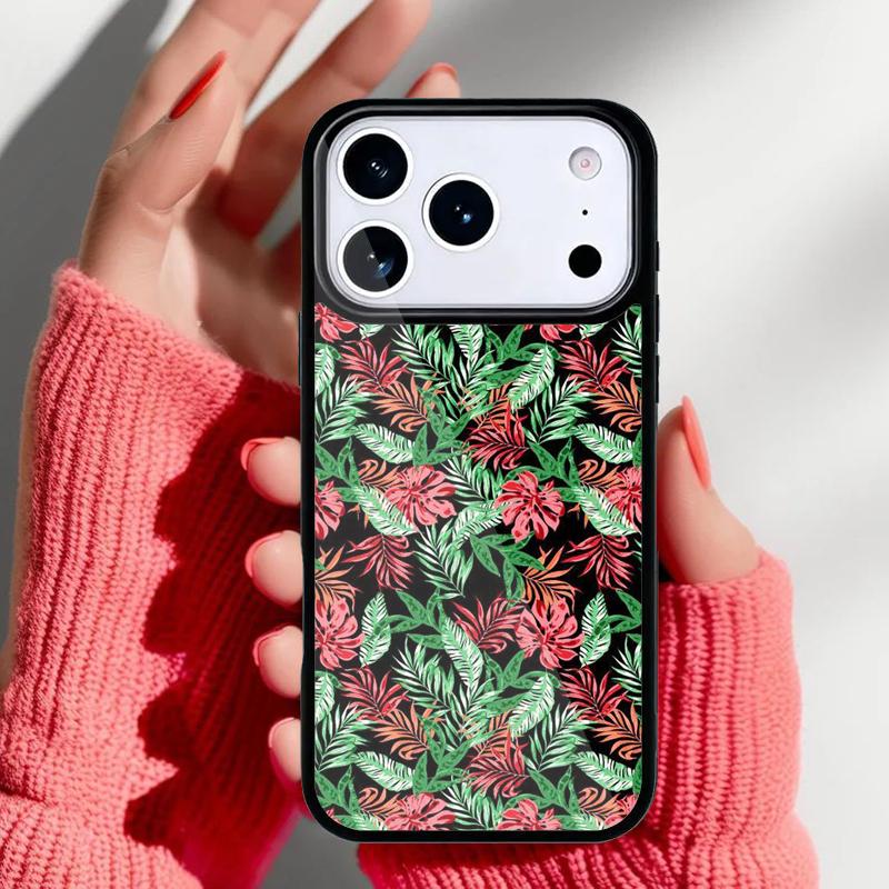 Tropical aloha Hibiscus Pattern Phone Case for iPhone 17 Air 16e 15 14 13 Pro Max Back Cover for 12 11 Pro Coque