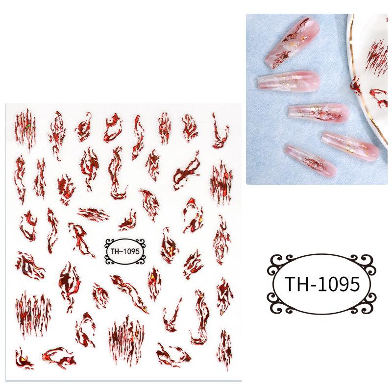 Hot Stamping Nail Stickers, Waterproof, Laser Design, DIY Nail Stickers, Nail Decoration, Nail Stickers, Party Decoration