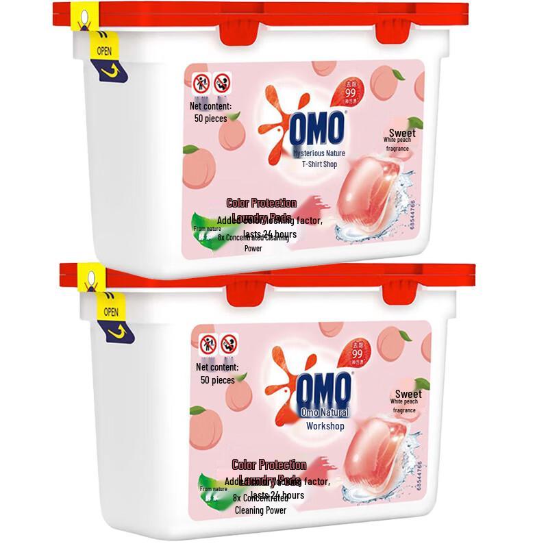 OMO Natural Workshop White Peach Color Protect Laundry Pods