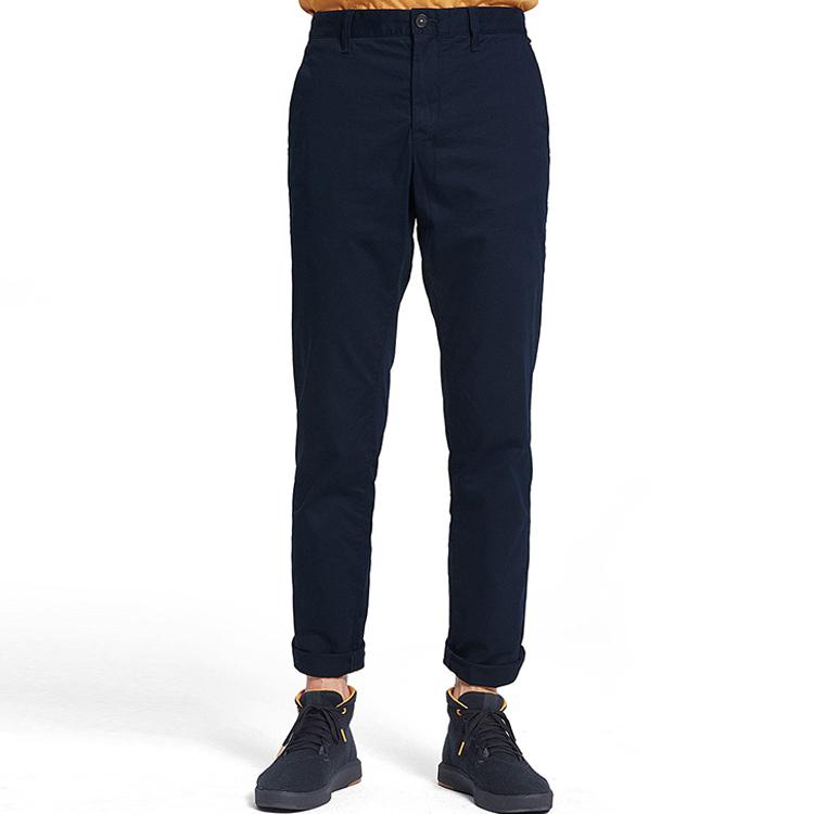 Timberland Solid Slim Fit Straight Leg Casual Pants Men bottoms Blue A29Q2-433