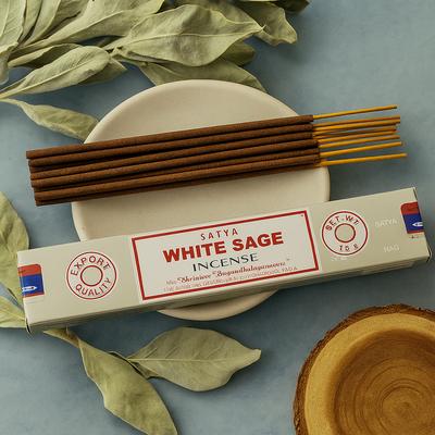 6x White Sage Incense Sticks 15g, Satya