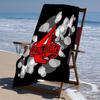 proof beach towel with a V-VOLCOM LOGO4 pattern - soft,absorbent,quick-drying,machine washable - perfect for swimming,camping,bathing
