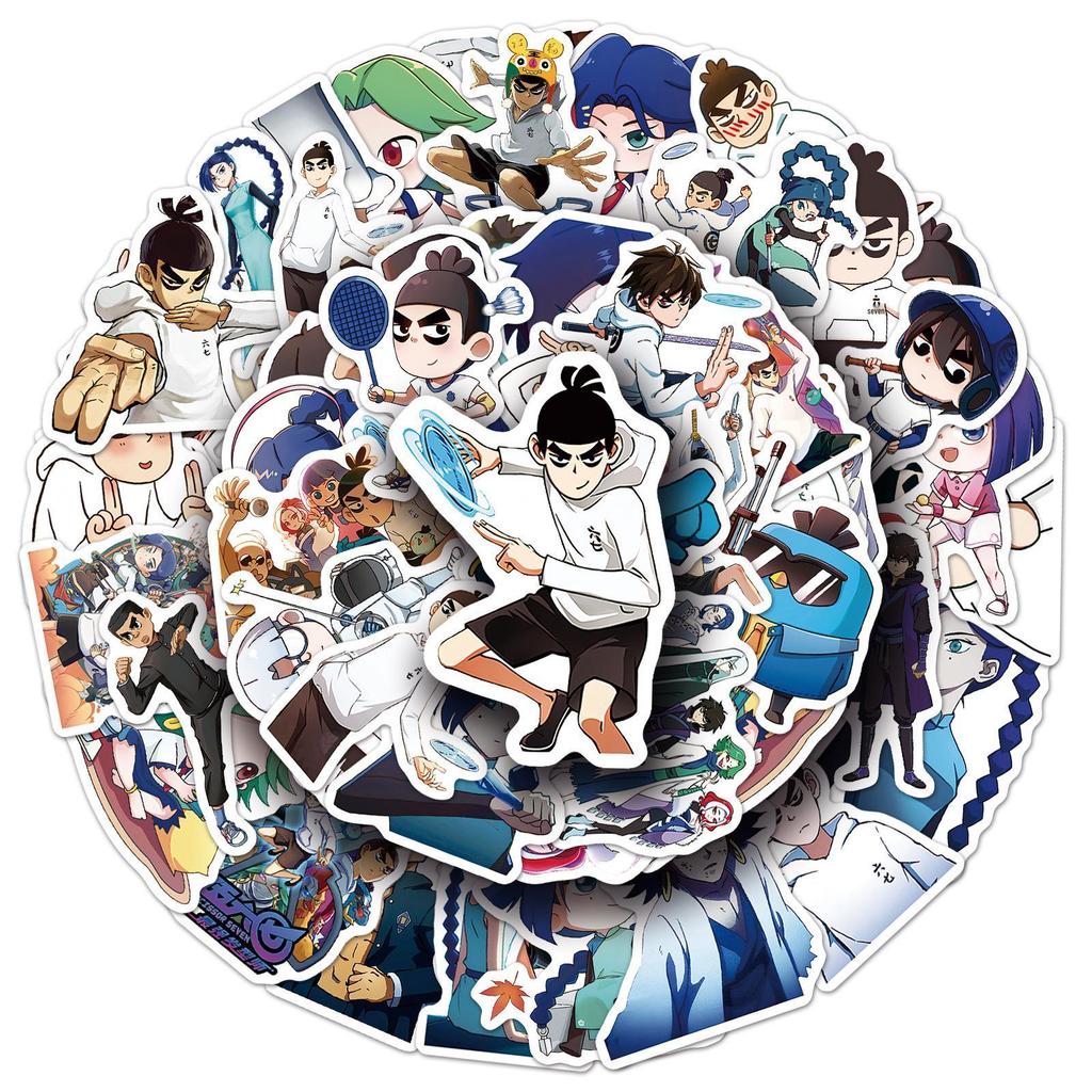 Wu Liuqi Assassin Anime Stickers: 50 Creative Cartoon Designs for Water Bottles, Diaries, and Refrigerators