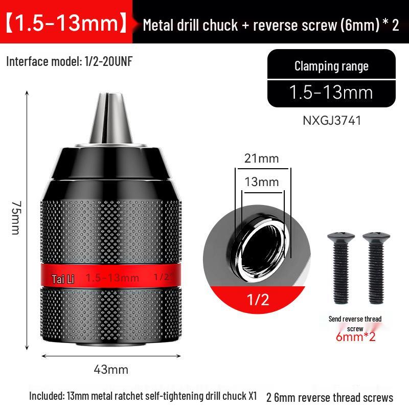 Universal Electric Drill & Screwdriver Converter: Self-Locking Ratchet Head
