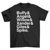 Buffy Willow Xander T-shirt - Funny Squad Goals! Unisex Printed Design, 100% Cot